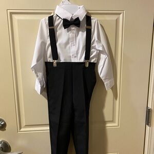 Kids black 4 piece pant suit set